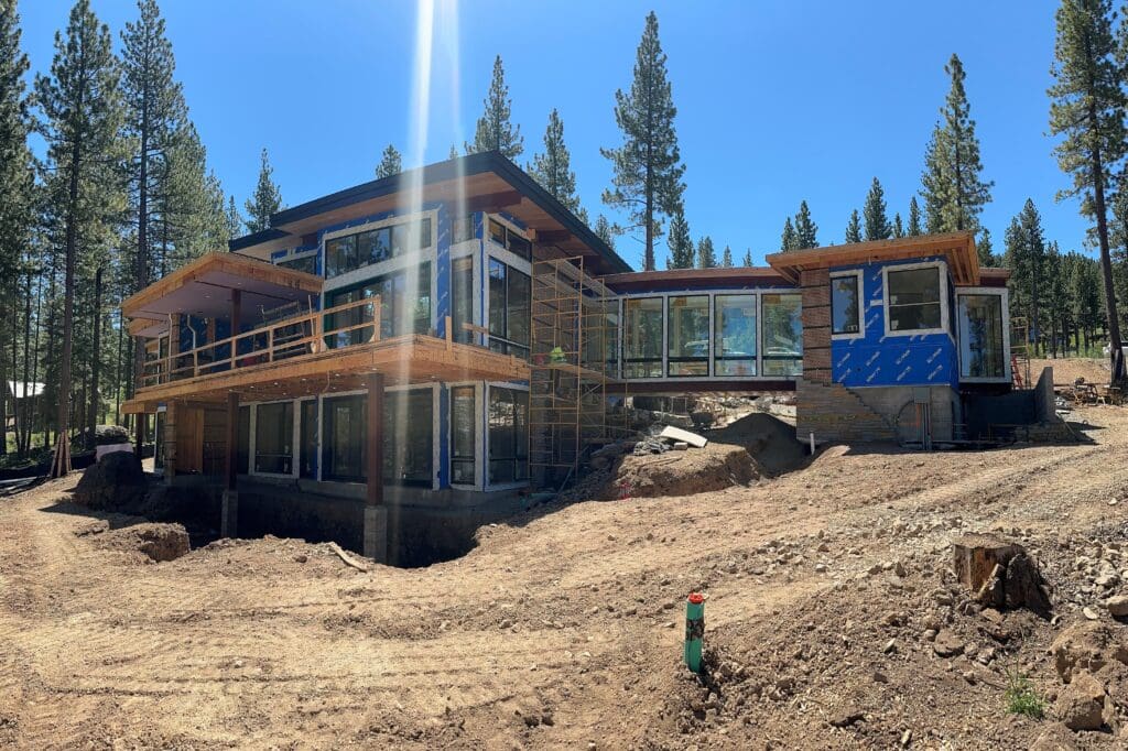 Lot 516 home siding installation in progress showing exterior construction in Reno during framing and finishing phase
